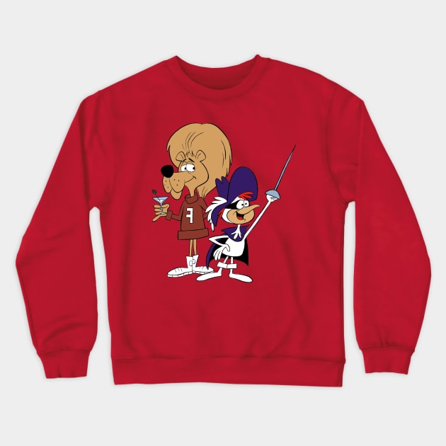 Super Chicken and Fred Crewneck Sweatshirt by offsetvinylfilm